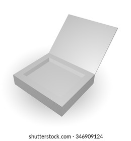 Empty open gray box.