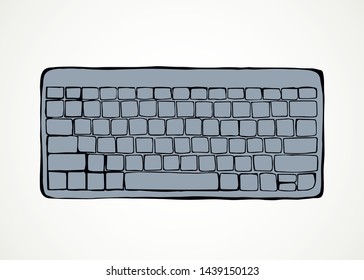 Empty open Lcd macbook type on white table backdrop. Outline ink hand drawn led mac netbook. Www social online data layout logo emblem in modern art doodle style on paper space for text. Close up view