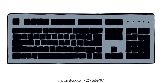 Empty open Lcd macbook type on white table backdrop. Outline ink hand drawn led mac netbook. Www social online data layout logo emblem in modern art doodle style on paper space for text. Close up view