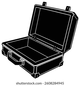 empty open suitcase icon vector 