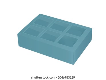 Empty opened gift box set. vector