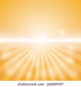 Empty Orange Color Background With Sunburst at the lower side. for sample text and editable background.