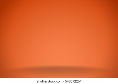 Empty orange studio room background  Use as montage for product display    Vector