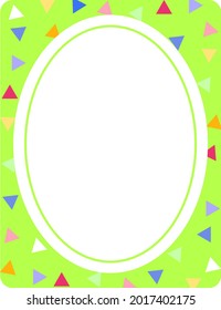 Empty oval shape banner template illustration