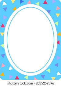 Empty oval shape banner template illustration