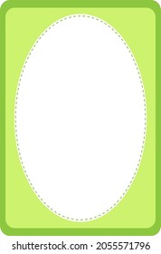 Empty oval shape banner template illustration
