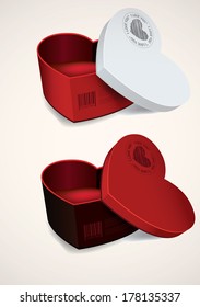 Empty package box mock-up. Vector illustration.
