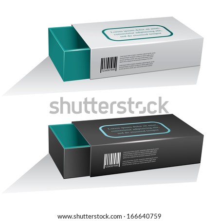 Download Empty Package Box Mockup Vector Illustration Stock Vector ...