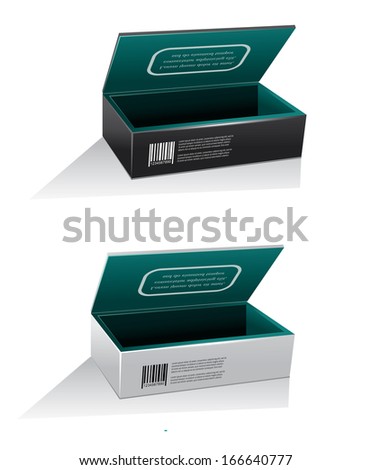 Download Empty Package Box Mockup Vector Stock Vector (Royalty Free) 166640777 - Shutterstock