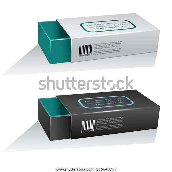 Download Empty Package Box Mockup Vector Illustration Stock Vector ...