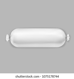 empty package, sausage, template, vector
