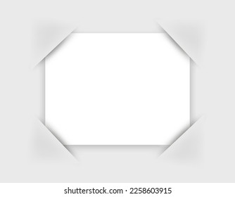 Empty page. Composite empty page with places for photo.Photo frame corners. svg