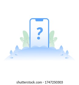 Página vacía en la ilustración vectorial del teléfono móvil. Tecnología con icono de degradado. Listo para usar en sitios web, aplicaciones móviles, presentación y cualquier otro proyecto. EPS 10