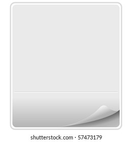 empty paper against white background, abstract vector art illustration
