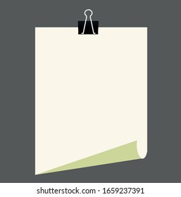 Empty paper blank note page vector