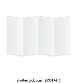 Empty paper booklet isolated on white background.Blank clean sheet with space for your design