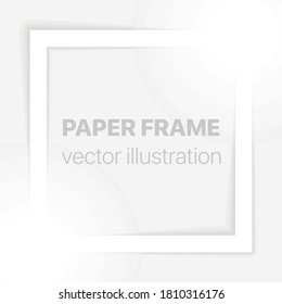 Empty paper frame isolated on white vector