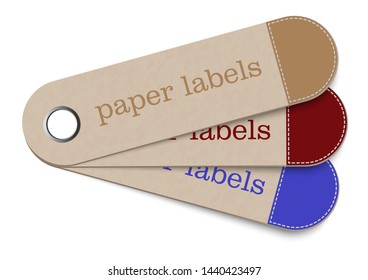 Empty paper label or abstract vintage old paper banners  element for advertising and design. Vector illustration