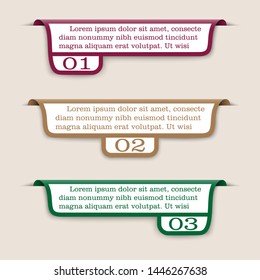 Empty paper label or abstract vintage old paper banners  element for advertising and design. Vector illustration