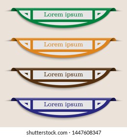 Empty paper label or abstract vintage old paper banners  element for advertising and design. Vector illustration