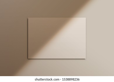 Empty Paper Note. Shadow Overlay. Vector Illustration