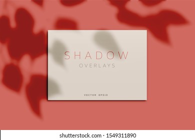 Empty Paper Note. Shadow Overlay. Vector Illustration