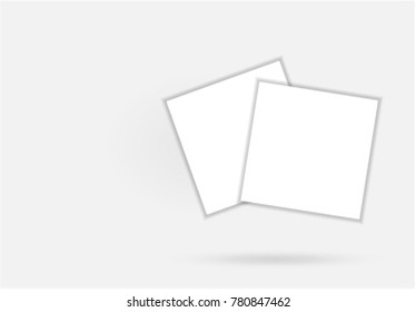 Empty paper on white background