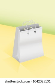 empty paper package with bend