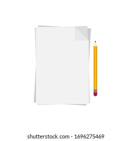 Empty paper sheet flat, great design for any purposes. Quiz symbol. Flat design isolated.