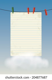 Empty paper sheet illustration.