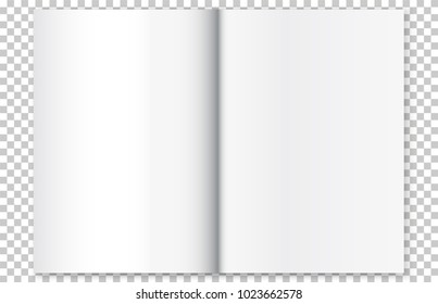 Empty paper sheet on a transparent background. Vector illustration.