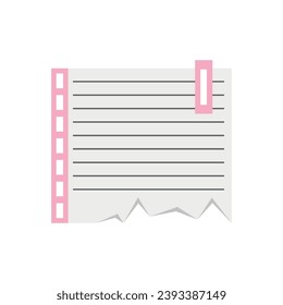 Empty paper sheet on white background