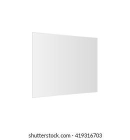 Empty paper Sheet realistic Mockup