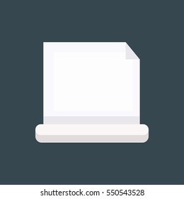 Empty paper sheet vector.