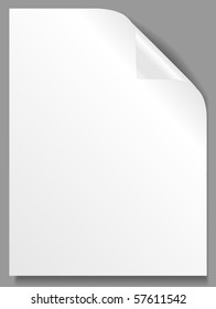 Empty paper sheet. Vector