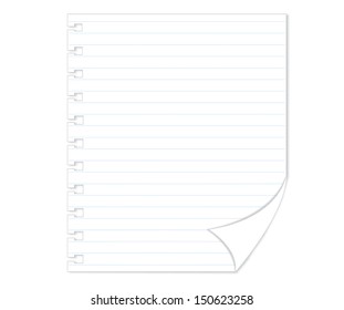 Empty paper sheet. Vector EPS10