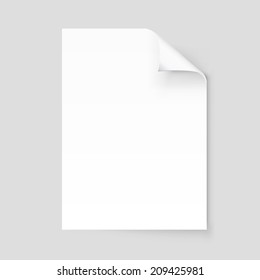 Empty paper sheet. Vector EPS10
