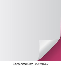 Empty paper sheet. Vector EPS10 red background