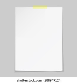 Empty paper sheet. Vector EPS10