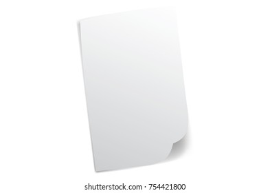 Empty paper sheet. Vector EPS10