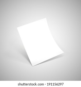 Empty paper sheet. Vector Illustration EPS10.