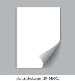 Empty paper sheet. Vector illustration