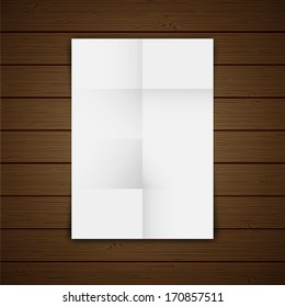 Empty paper sheet. White paper, ready for your message. Vector illustration.