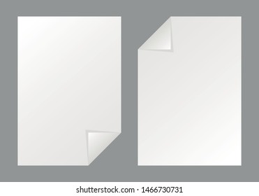 Empty paper sheets on gray background. - Shutterstock ID 1466730731