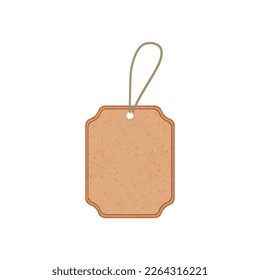 empty paper tag cartoon. empty paper tag sign. isolated symbol vector illustration