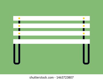 empty park bench icon. vector illustration