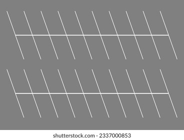 Empty Parking lots or Car Parking Space from Aerial view. Vector Illustration.