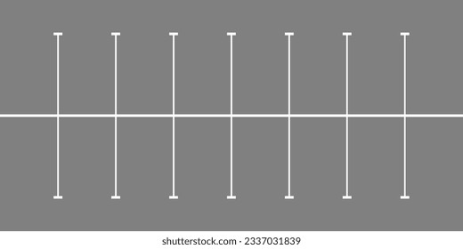 Empty Parking lots or Car Parking Space from Aerial view. Vector Illustration.