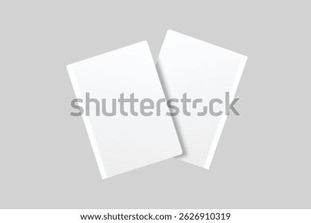 Empty Passport booklet cover mockup. Vector realistic template design for presentation passenger check in, immigration, customs control, identification document. international tourism travel
