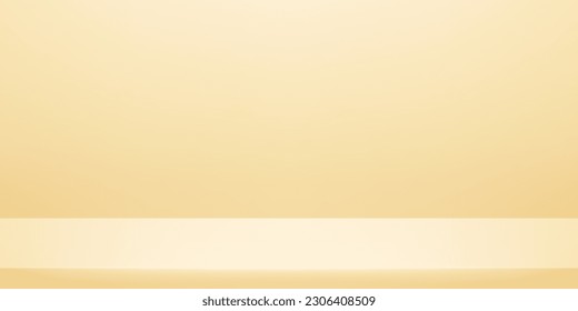 Fondo vectorial vacío de estudio de color beige pastel. Espacio para la venta de productos en el sitio web. Ilustración vectorial.